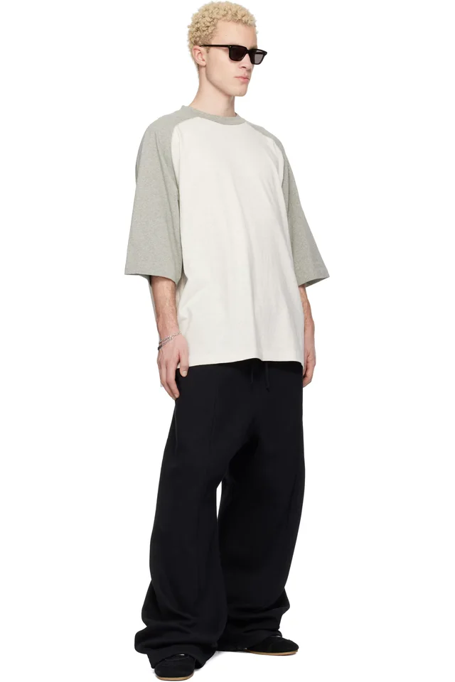 Fear of God ESSENTIALS Off-White & Gray Signature Baseball T-shirt, photo 4 of 4 from SSENSE