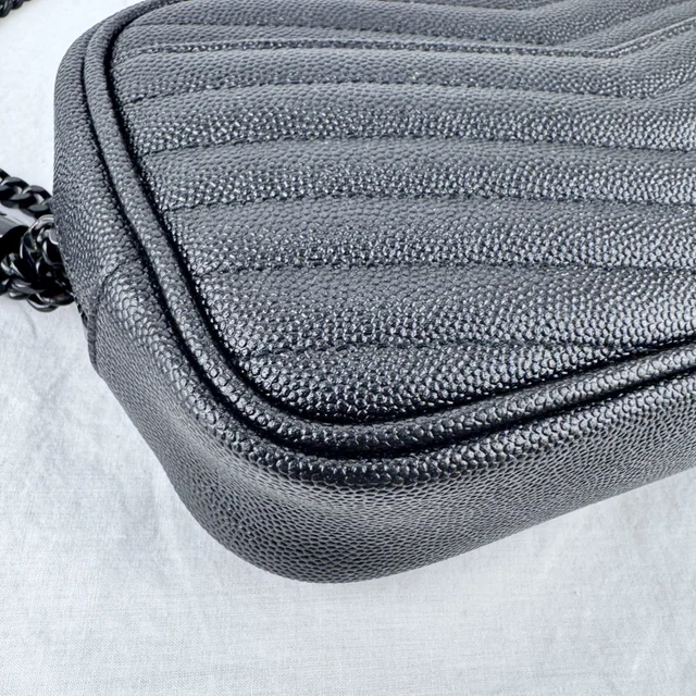 Saint Laurent Monogram Mini Camera Bag in grain de poudre leather, Metal from Reowned, photo 9 of 10