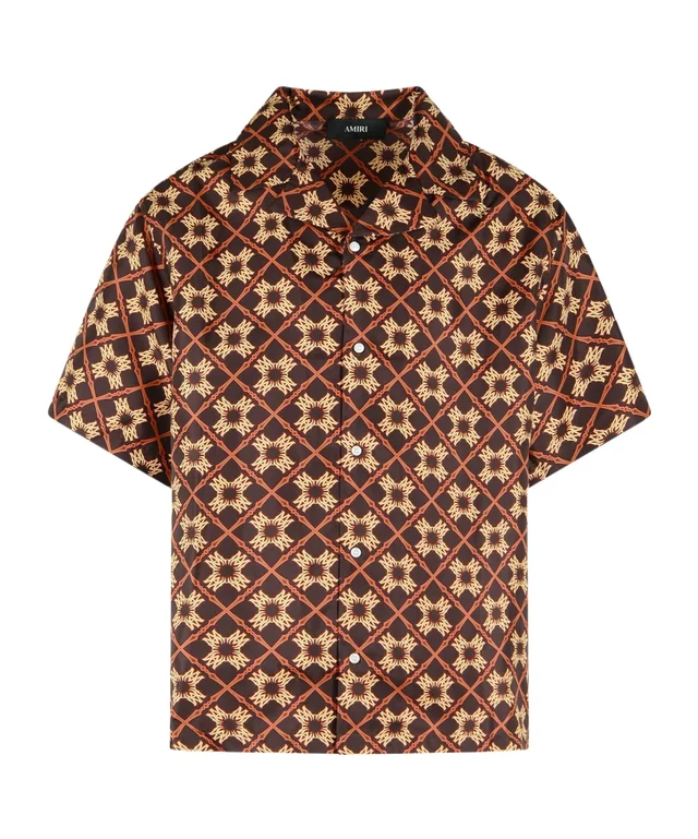 Amiri 'MA QUAD' BROWN SILK SHIRT from SENSER, photo 1 of 1