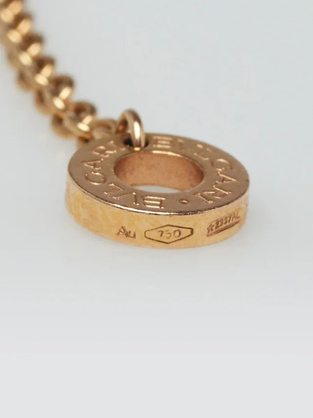 Bvlgari 18k Rose Gold and Black Ceramic B.Zero1 Pendant Necklace in Black Ceramic from Yoogis, photo 5 of 8