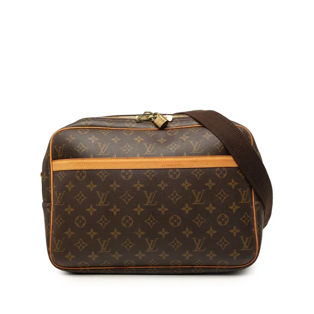 Brown Louis Vuitton Monogram Reporter GM Crossbody Bag in Brown Coated canvas from Designer Revival