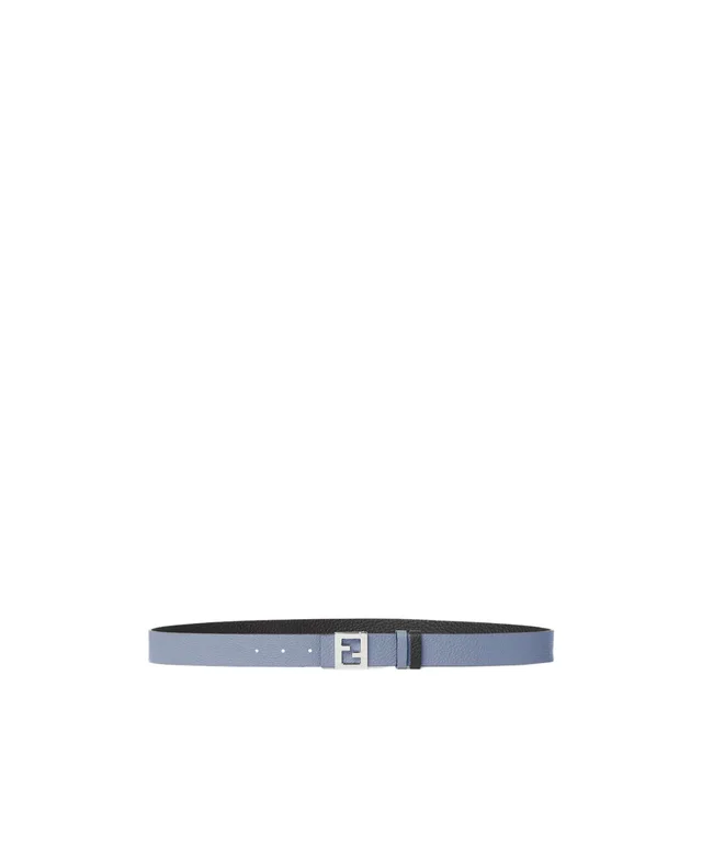 Fendi Light blue and black leather 30 mm reversible belt, photo 2 of 3 from SENSER