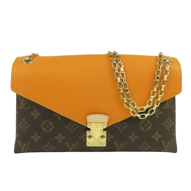Louis Vuitton Pallas Chain Saffron Yellow Monogram Canvas Shoulder Bag in Yellow Coated canvas from The Reluxe