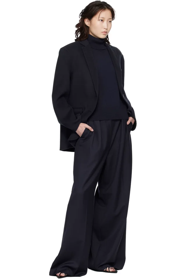 ANINE BING Navy Quinn Blazer, photo 4 of 4 from SSENSE