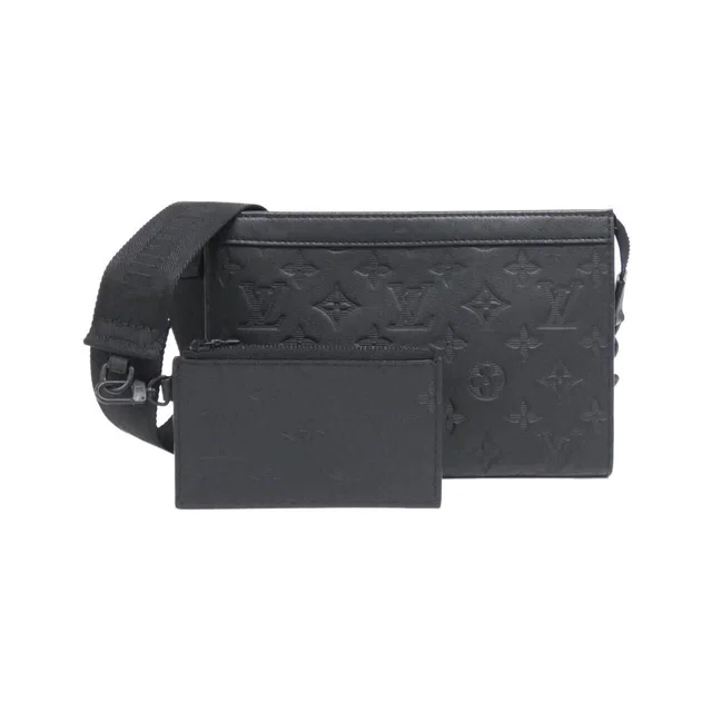 Louis Vuitton Monogram Shadow Gaston Wearable Wallet Shoulder Bag Black in Black from The Reluxe