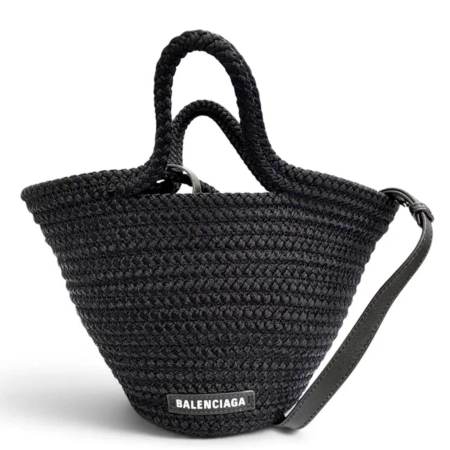 Balenciaga Logo Leather 2way Basket Bag in Leather from LuxUness