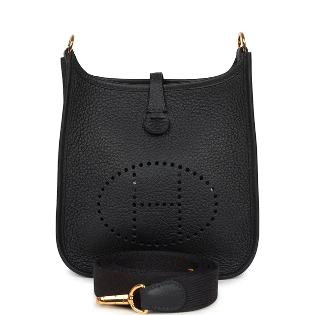 Hermès Evelyne TPM Caban Clemence Gold Hardware in Clemence leather from Madison Avenue Couture