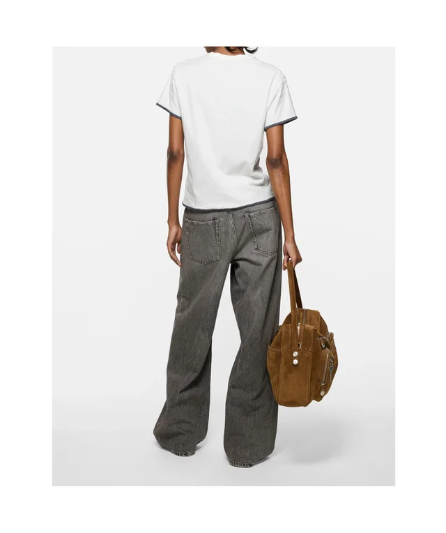 Acne Studios logo-embroidered contrast-trim T-shirt, photo 6 of 6 from SENSER