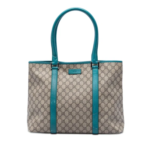 Beige Gucci GG Supreme Joy Tote in Beige Coated canvas from Designer Revival