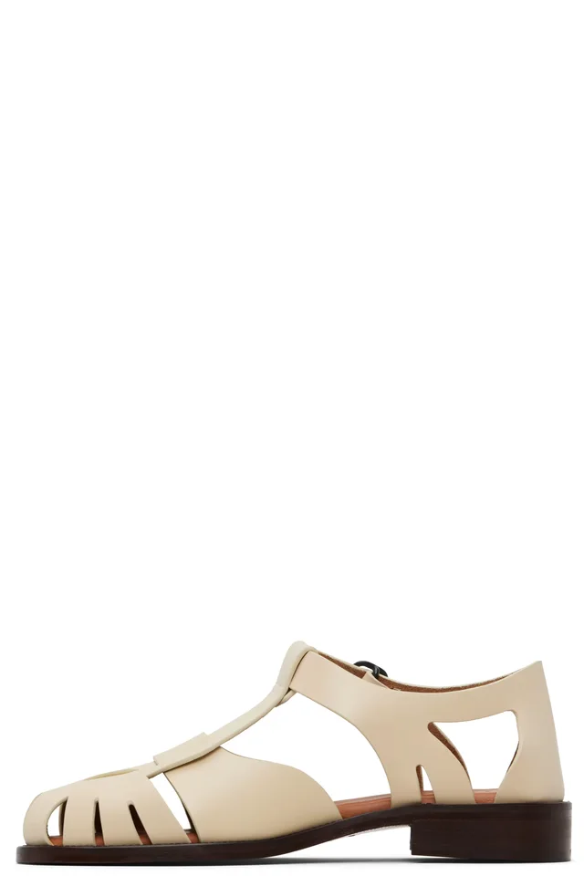 HEREU Off-White Pesca Sandals, photo 3 of 5 from SSENSE