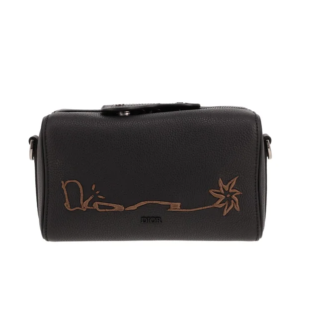 Dior Lingot 22 x Travis Scott shoulder bag in black grained leather in Black Caviar leather from Collector Square, photo 2 of 5