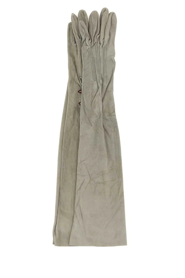 Prada Suede Long Gloves — Gray Agnello in Grey Suede from HEWI
