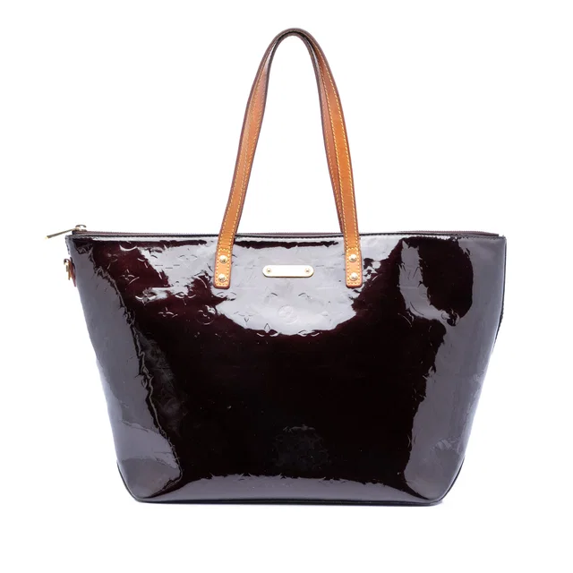 Purple Louis Vuitton Monogram Vernis Bellevue GM Tote Bag in Purple Leather from Designer Revival