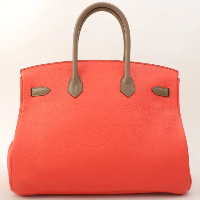 Hermès 2012 Birkin 35 Casaque Etoupe/Argile/Rose Jaipur in Taupe Clemence leather from VINTAGE QOO TOKYO, photo 2 of 11