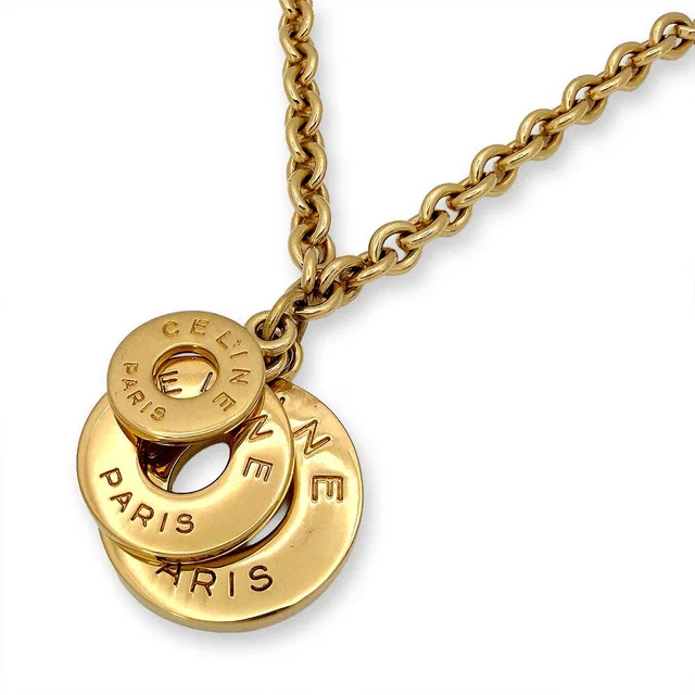 Celine Triple Circle Logo Strand Necklace from The Reluxe