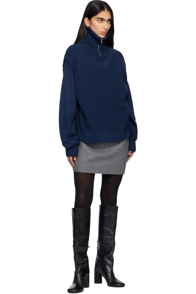 MARIE ADAM-LEENAERDT Gray Base Miniskirt, photo 4 of 4 from SSENSE