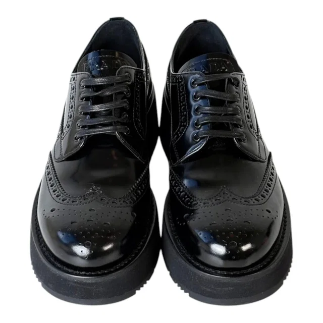 Prada Black Patent Leather Oxford Shoes #37 in Black Patent leather from Luxury Promise