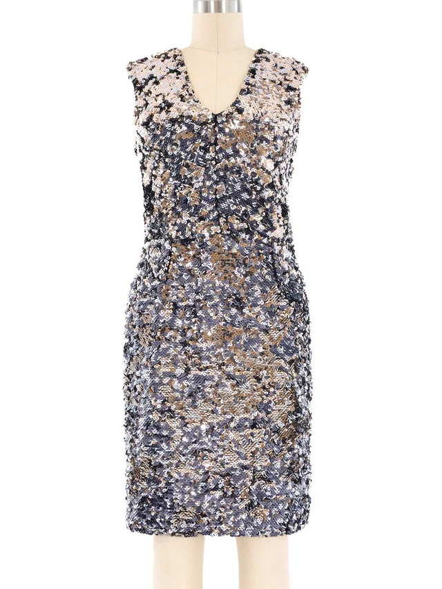 Dior Sequin Cocktail Dress in Silk from Arcade Vintage