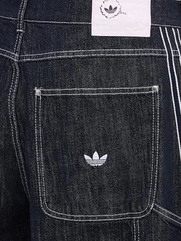 adidas Originals Wide-leg jeans with contrast details in 100% Cotton, photo 3 of 3 from LUISAVIAROMA