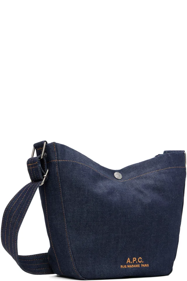 A.P.C. Blue Journal Small Satchel, photo 2 of 4 from SSENSE