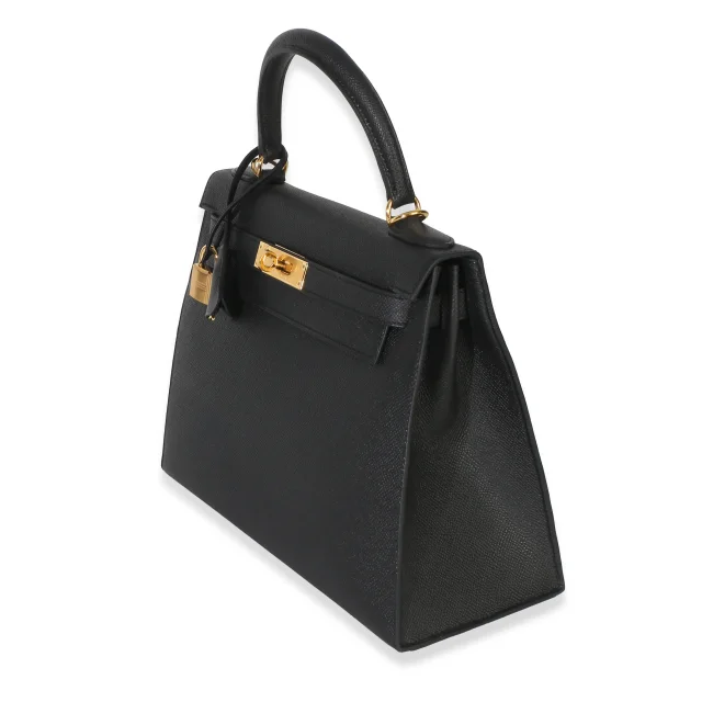 Hermès Epsom Sellier Kelly 28 GHW in Black Epsom leather from myGemma, photo 2 of 13