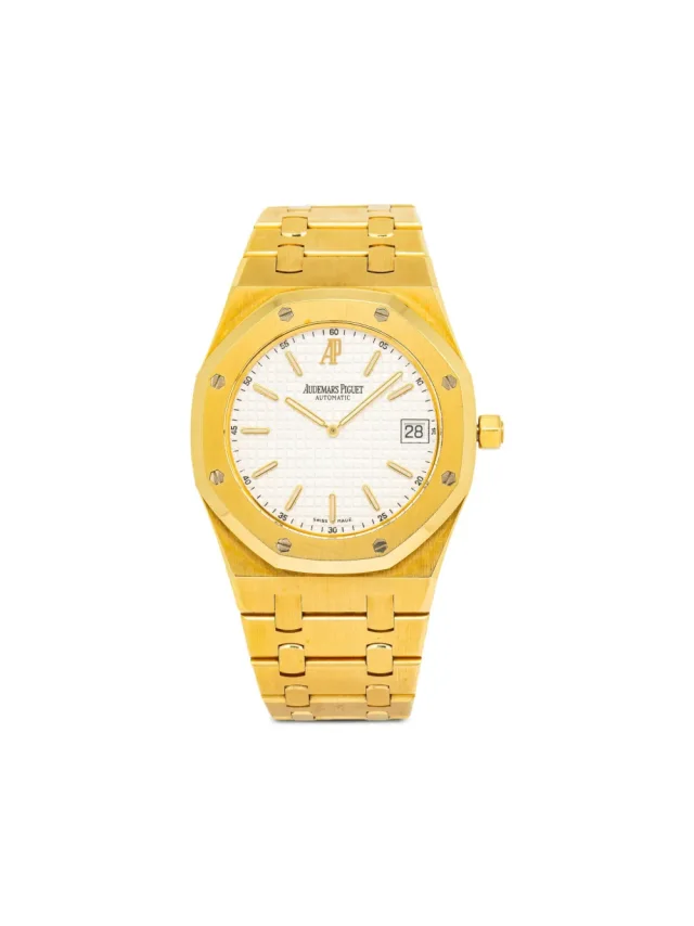 Audemars Piguet pre-owned Royal Oak 39mm - men - 18kt Yellow Gold - One Size - White in white from Farfetch