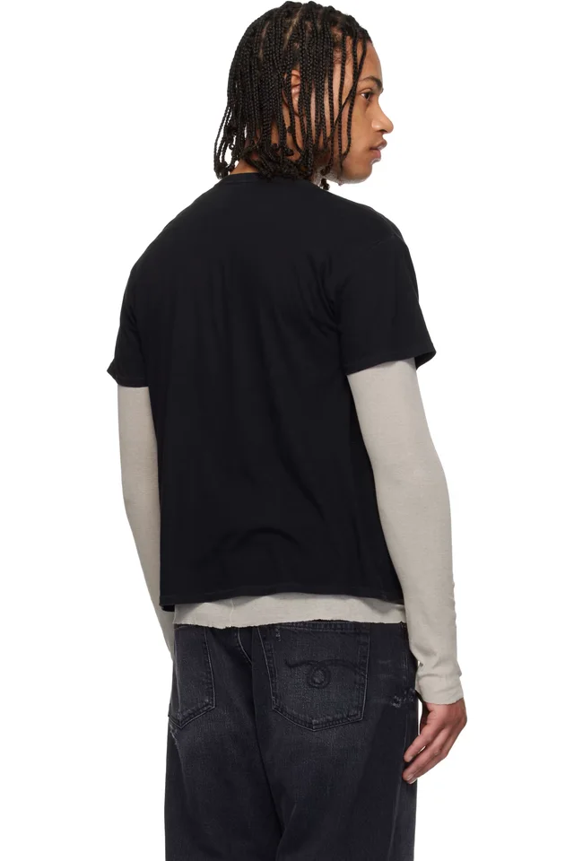 R13 Black 'Eye Roll' Boy T-shirt, photo 3 of 4 from SSENSE