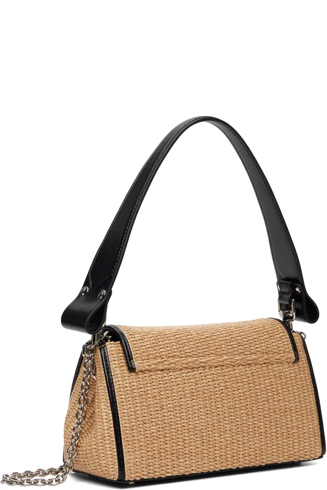 Vivienne Westwood Beige Raffia-Effect Hazel Medium Hand Bag, photo 3 of 4 from SSENSE