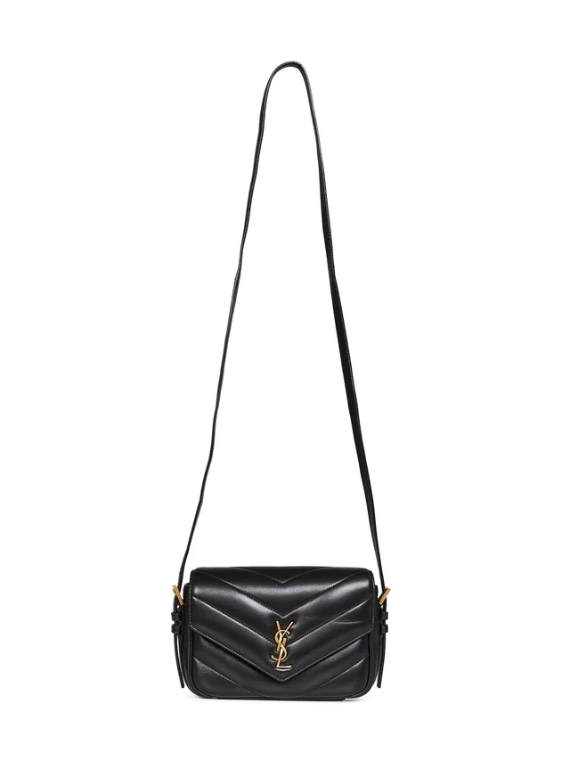 Saint Laurent Loulou Toy Crossbody Bag — Black Lambskin in Black Lambskin from HEWI