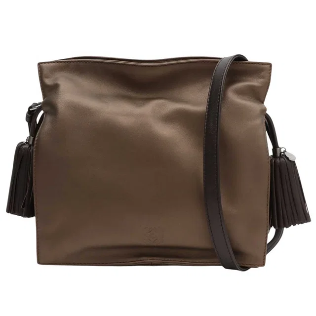 Loewe Flamenco 22 Shoulder Bag Bronze in Leather from VINTAGE QOO TOKYO