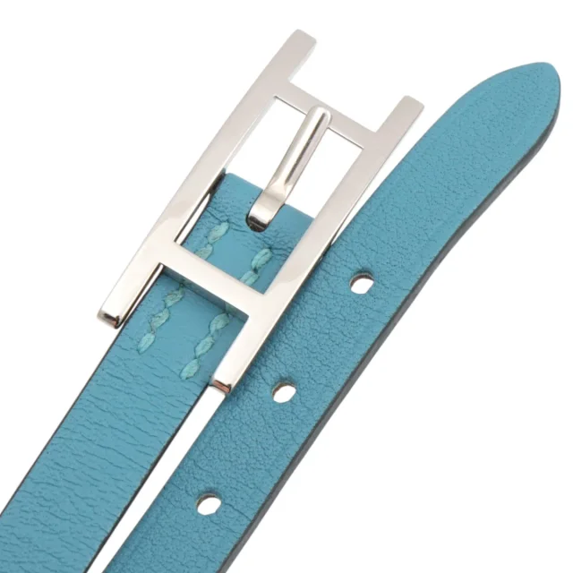 Hermès 2015 Hapi Bracelet New Blue Scene in Blue Leather from VINTAGE QOO TOKYO, photo 7 of 8