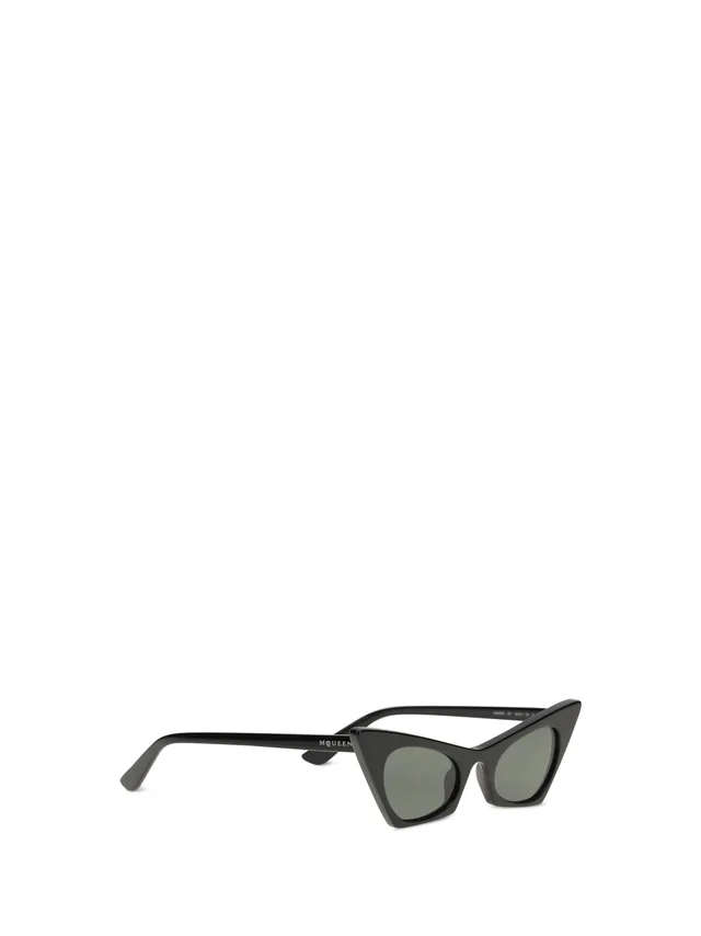 Alexander McQueen 856536j0749 Cat-Eye Sunglasses — Black Plastic in Black from HEWI