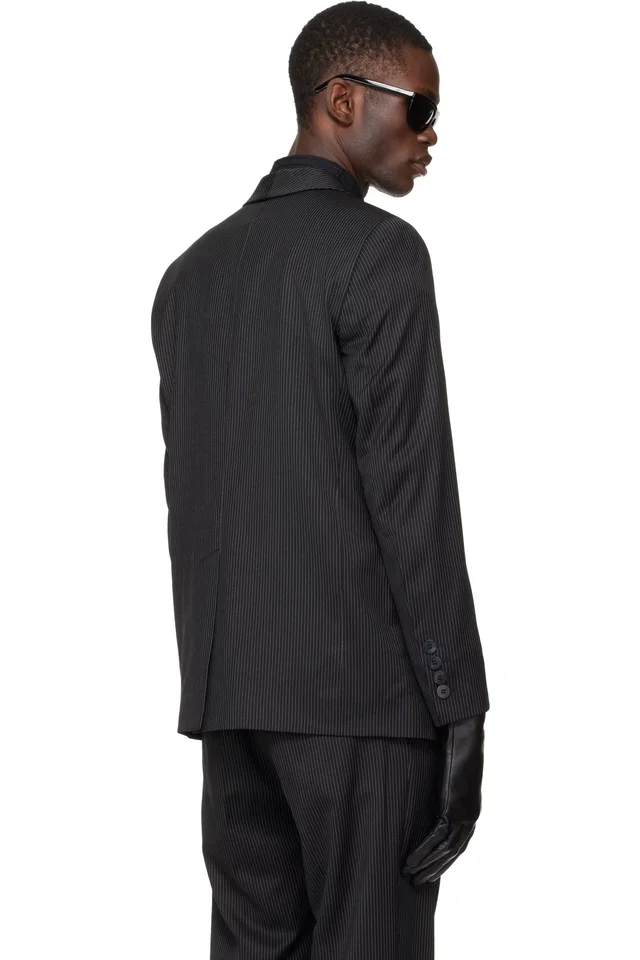 Ernest W. Baker Black Tuxedo Blazer, photo 3 of 4 from SSENSE