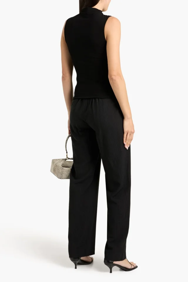 Theory Lyocell-Blend Crepon Straight-Leg Pants, photo 3 of 4 from THE OUTNET