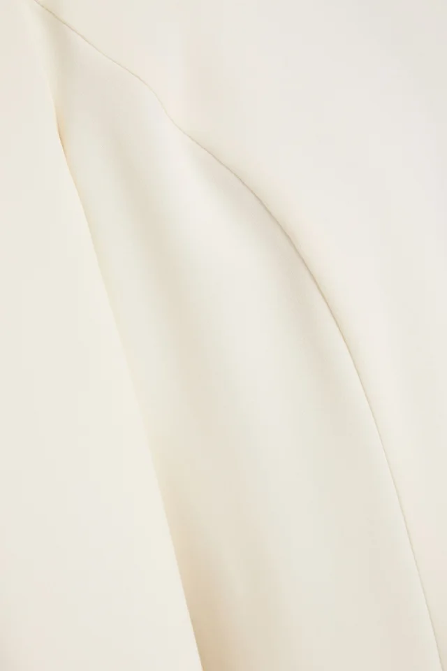 Gabriela Hearst Carlota cape-effect pleated silk and wool-blend gown in Ivory, photo 4 of 6 from THE OUTNET