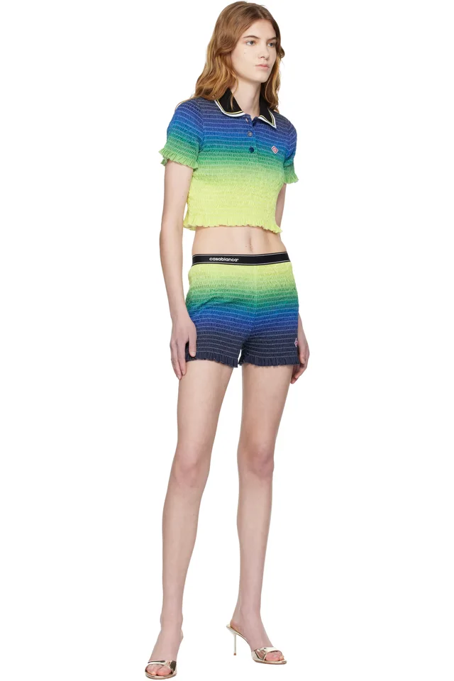 Casablanca Multicolor Gradient Short Sleeve Polo, photo 4 of 4 from SSENSE