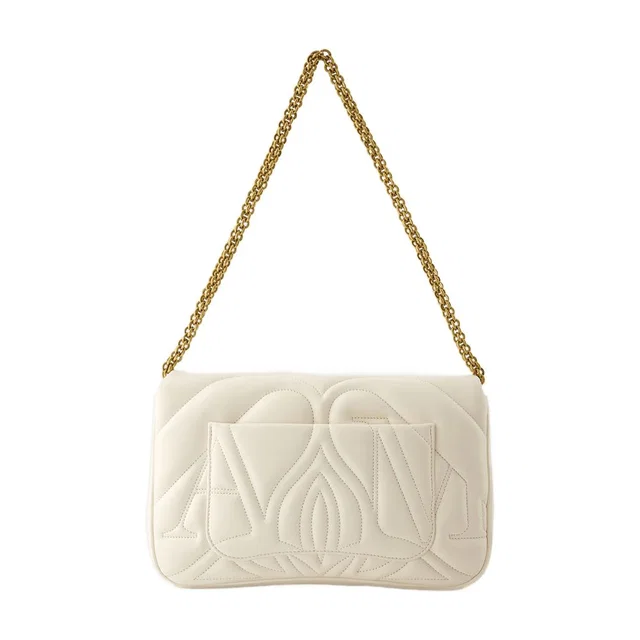 Alexander McQueen Seal Crossbody Bag — Beige Others in Beige Leather from HEWI