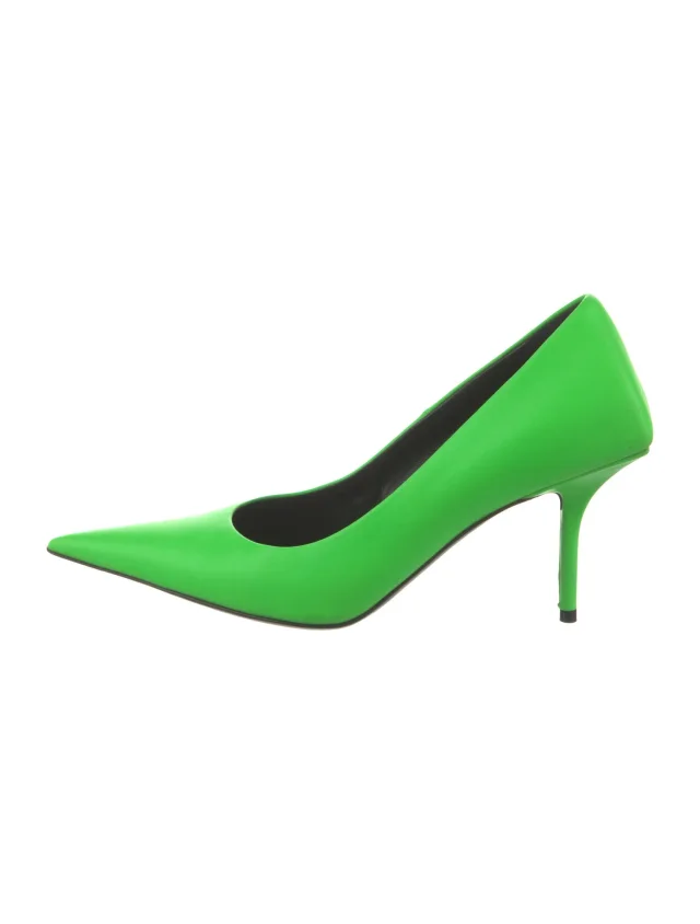 Balenciaga Leather Pumps in green Leather from The RealReal