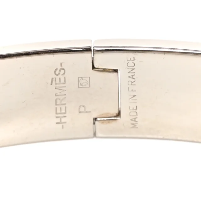 Hermès Enamel Narrow Clic Clac H Bracelet PM Bleu Lin in Blue from FASHIONPHILE, photo 3 of 5