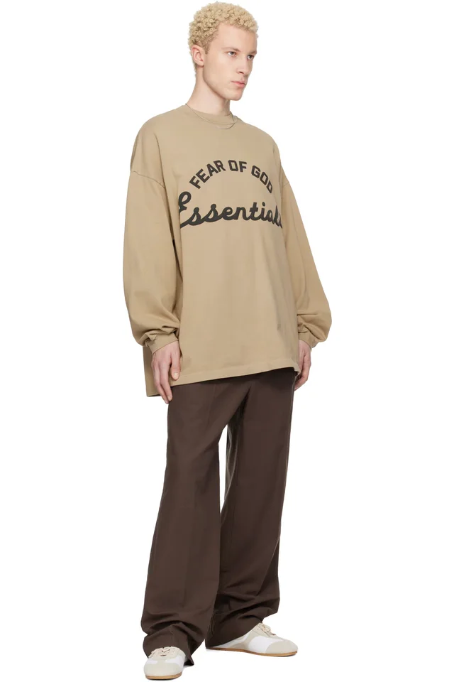 Fear of God ESSENTIALS Beige Training 90s Long Sleeve T-shirt, photo 4 of 4 from SSENSE