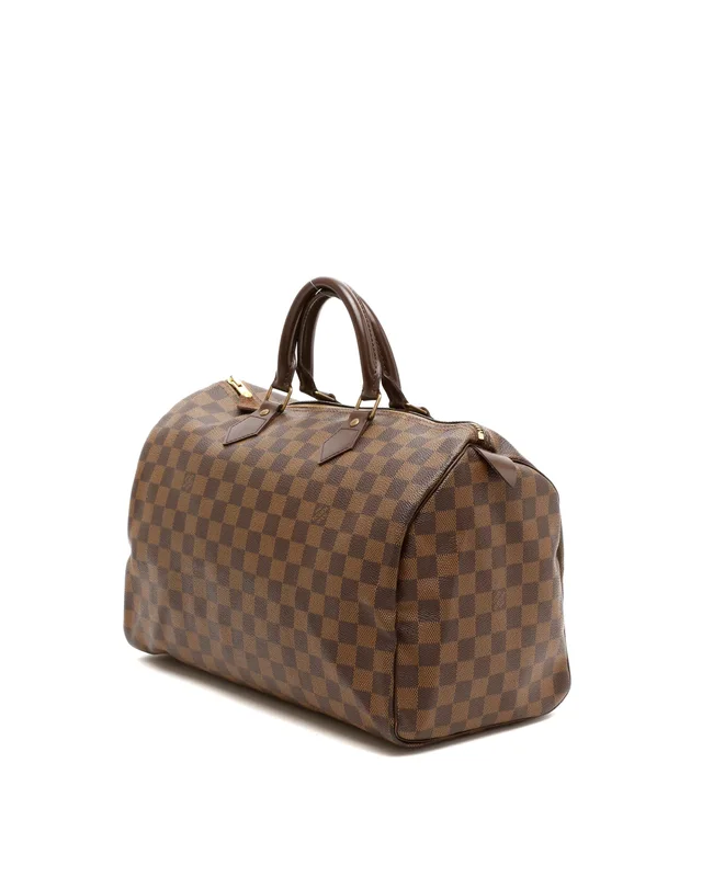 Louis Vuitton Damier Ebene Speedy 35 Bag in Brown Canvas from A Retro Tale, photo 3 of 10
