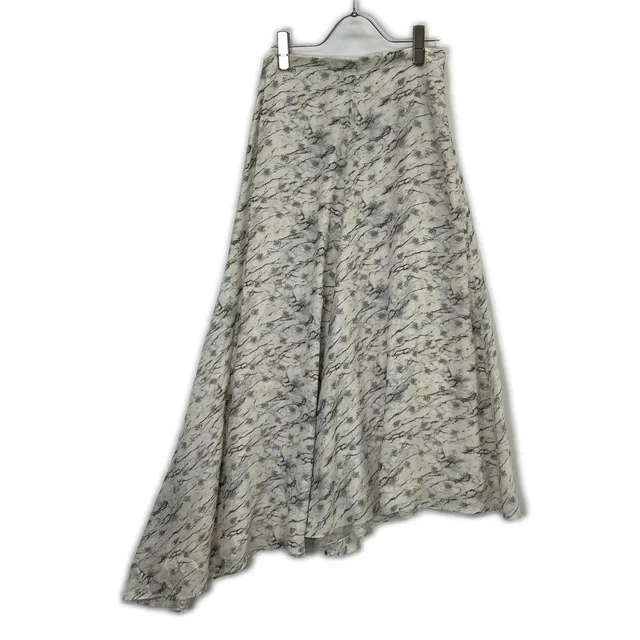 Fendi Logo Silk Flare Skirt 38 in Silk from The Reluxe