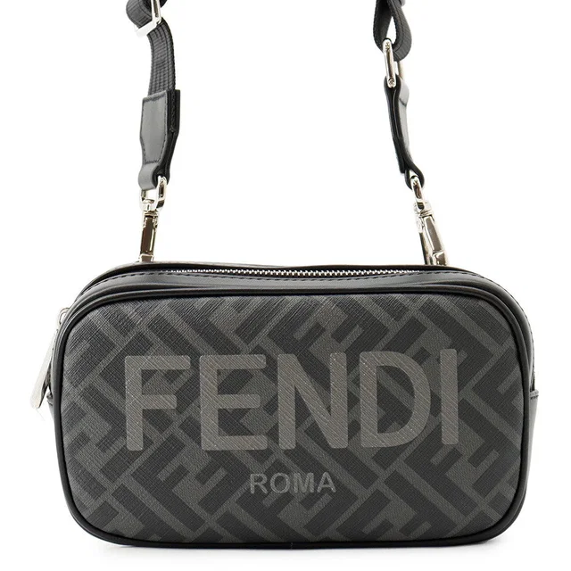 Fendi ZUCCA Pattern Camera Bag Gray7M0285 PVC from GALLERY RARE