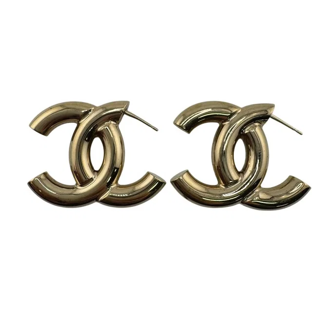 Chanel Earrings Gold in Gold from The Reluxe