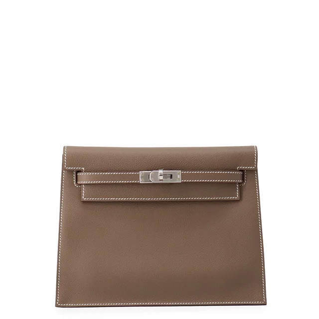 Hermès Kelly dance 2 Etoupe Evercolor in Taupe from GALLERY RARE