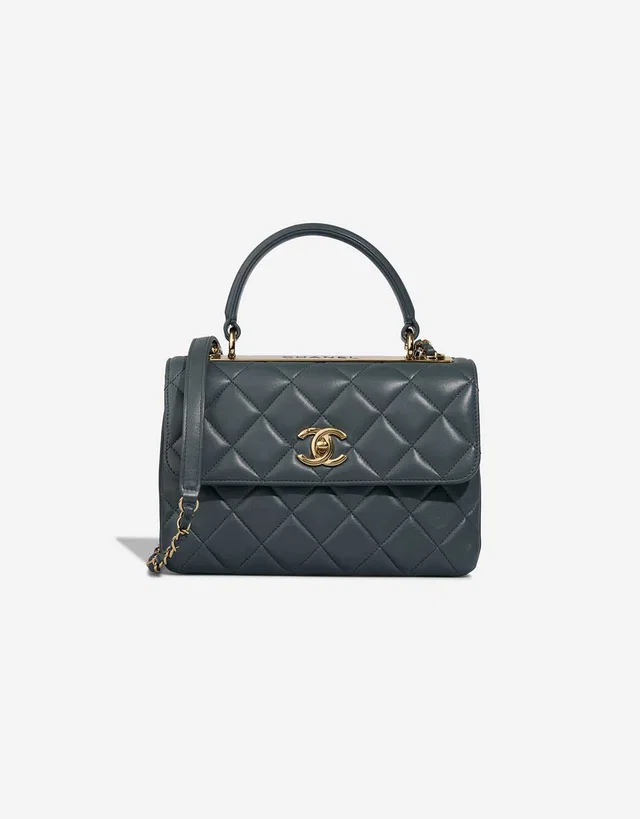 Chanel Trendy CC Medium Lamb Grey in Grey Lambskin from SACLÀB