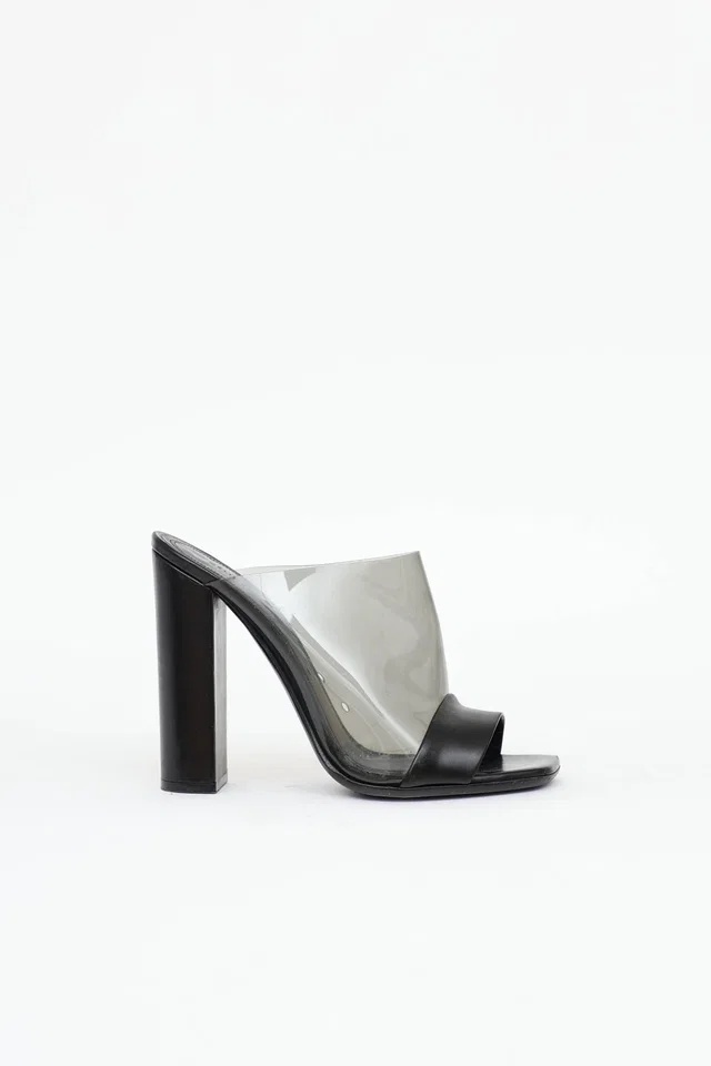 Celine Leather & PVC Mule in Leather from VSP Consignment