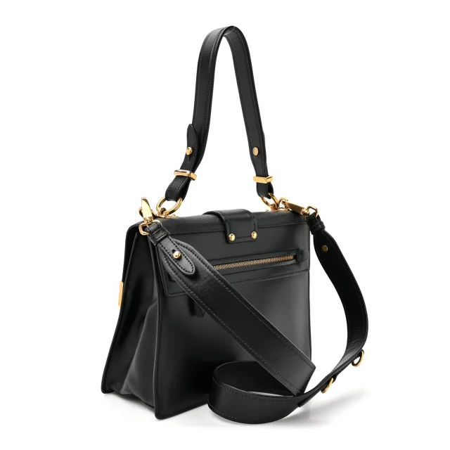 Prada City Calfskin Saffiano Cahier Top Handle Bag Black in Black Saffiano leather from FASHIONPHILE, photo 3 of 13