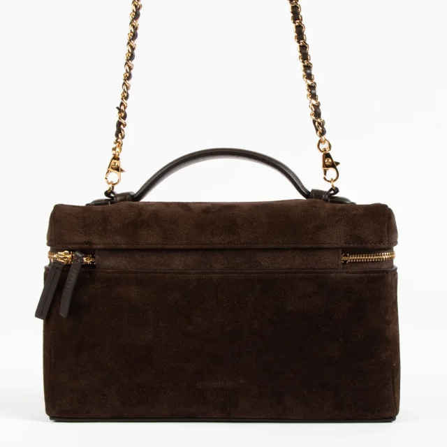 Chanel 26A Dark Brown Suede Large Vanity With Chain in Brown Suede from Labellov, photo 4 of 4