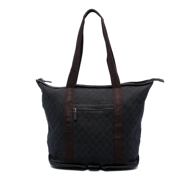 Blue Gucci GG Denim Tote in Blue Denim from Designer Revival